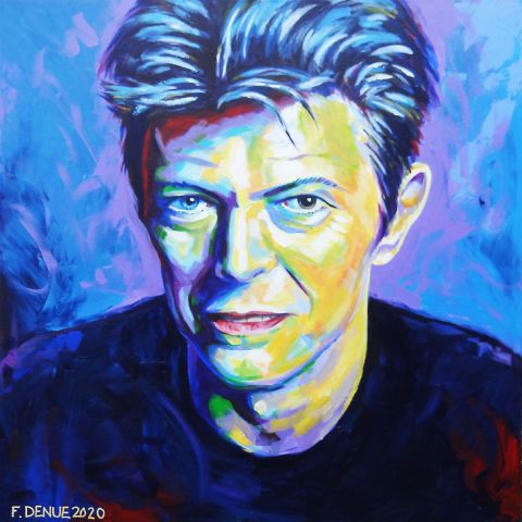 David Bowie - Peinture - FRANCK DENUEL