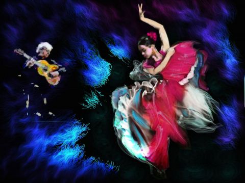 Flamenco - Art numerique - Françoise DELEGLISE