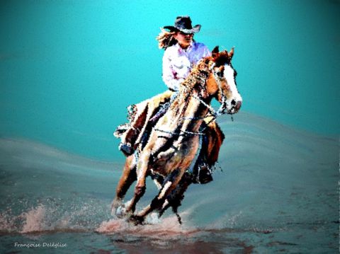 L'artiste Françoise DELEGLISE - la cavalière L'artiste Françoise DELEGLISE - la cavalière