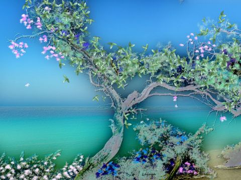 L'arbre - Art numerique - Françoise DELEGLISE L'arbre - Art numerique - Françoise DELEGLISE