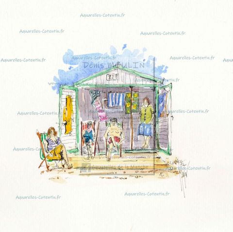 a la plage - Peinture - denis moulin a la plage - Peinture - denis moulin