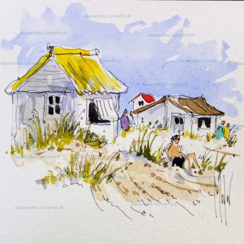 a la peche - Peinture - denis moulin a la peche - Peinture - denis moulin