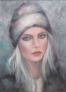 Peinture de MARTINE GREGOIRE: La fille venue du froid