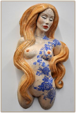 L'artiste Melanizette - Buste mural | nu tatoué