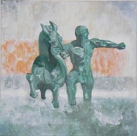 Mars à a fontaine du soleil à Nice - Peinture - cornelius Mars à a fontaine du soleil à Nice - Peinture - cornelius