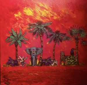 Peinture de SONYA DZIABAS: « Jungle Paradise « 