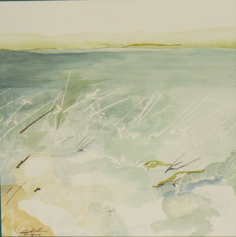 l'étang givré - Peinture - cornelius