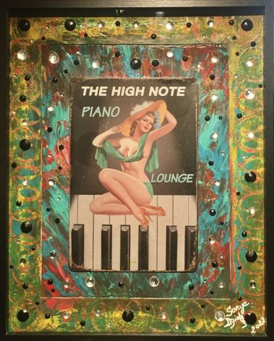 « Piano Lounge Pin-up » - Mixte - SONYA DZIABAS « Piano Lounge Pin-up » - Mixte - SONYA DZIABAS