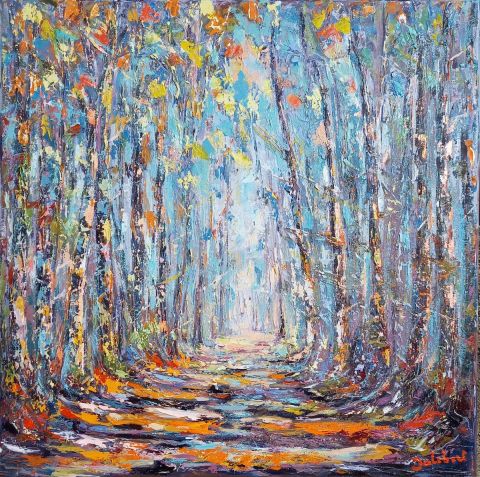 Balade forestière - Peinture - francis JALIBERT Balade forestière - Peinture - francis JALIBERT