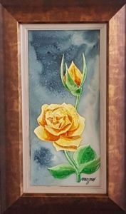 Peinture de van - mo: Les roses du jardin