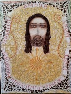 Mosaique de Marie-rose Atchama: Christ Sauveur