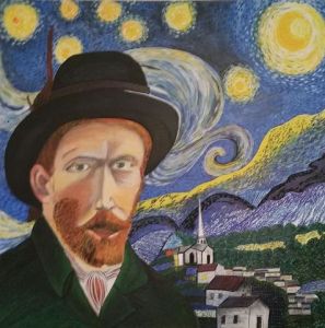 Peinture de Paoli: Hommaqge à Vincent VAN GOGH