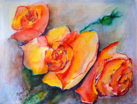 Roses  - Peinture - Jarymo