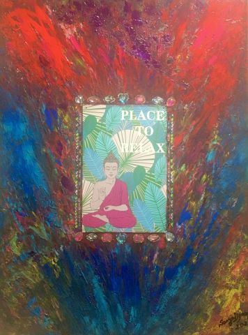 « ZEN BUDDHA «  - Peinture - SONYA DZIABAS « ZEN BUDDHA «  - Peinture - SONYA DZIABAS