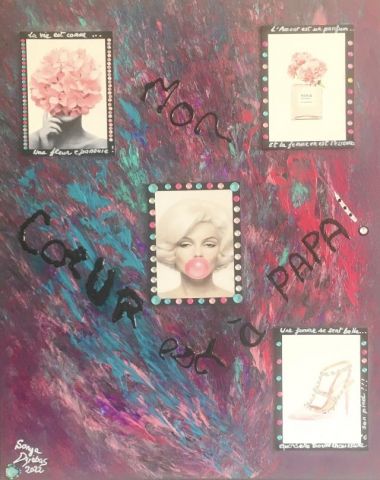 «  Marilyn free and in love » - Peinture - SONYA DZIABAS