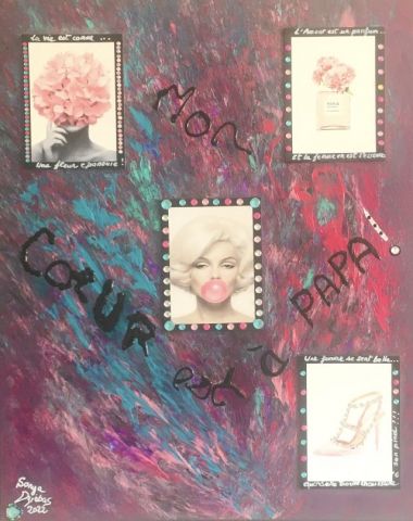 «  Marilyn free and in love » - Peinture - SONYA DZIABAS «  Marilyn free and in love » - Peinture - SONYA DZIABAS