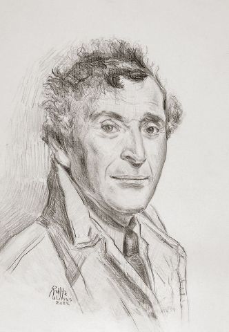 Portrait de Marc Chagal  - Dessin - Redha Benidiri