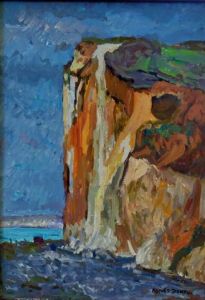 Voir cette oeuvre de Agnes Dortu: Pourville, falaises d'amont.