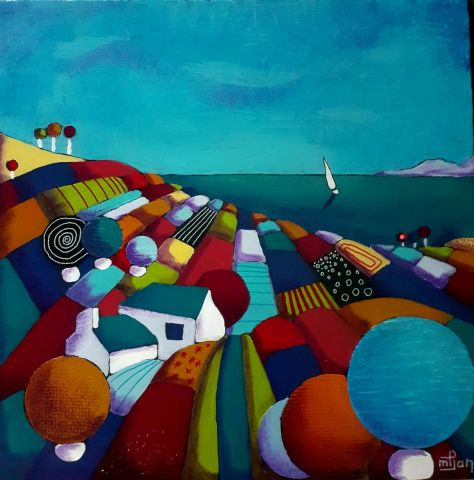 Entre terre et mer - Peinture - Marie-Pierre JAN Entre terre et mer - Peinture - Marie-Pierre JAN