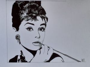 Dessin de MALAVOI: Audrey Hepburn
