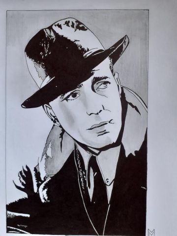 Humphrey Bogart - Dessin - MALAVOI