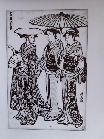 Trois geishas - Dessin - MALAVOI