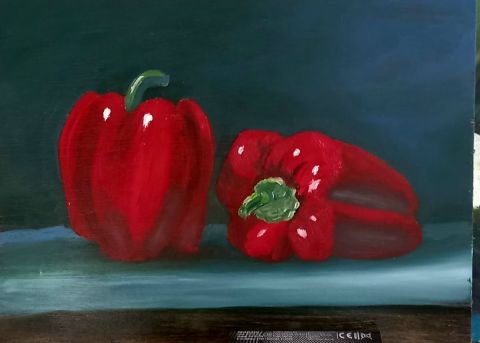 poivrons rouges - Peinture - MMARTIN