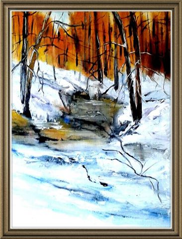 L'artiste MMARTIN - lac en hiver neige