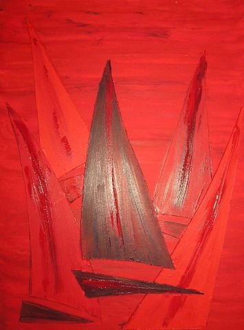 L'artiste valerie jouve - marine rouge, voiliers