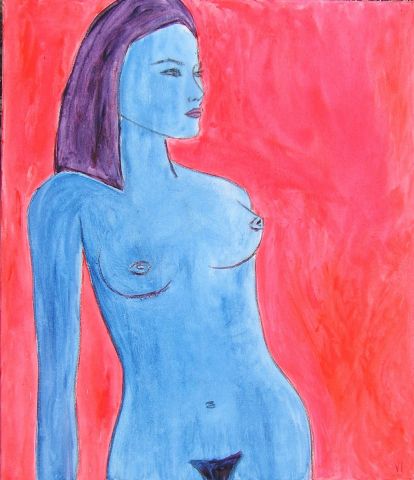 nu bleu - Peinture - valerie jouve nu bleu - Peinture - valerie jouve