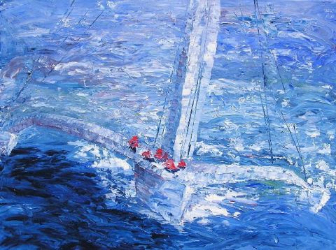RECORD TRAVERSEE DU PACIFIQUE - Peinture - valerie jouve RECORD TRAVERSEE DU PACIFIQUE - Peinture - valerie jouve