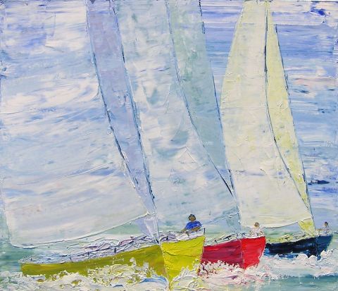 REGATE - Peinture - valerie jouve REGATE - Peinture - valerie jouve