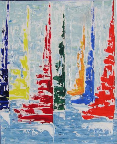 REGATE ABSTRACTION - Peinture - valerie jouve REGATE ABSTRACTION - Peinture - valerie jouve