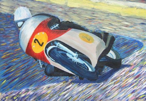 DUCATI - Peinture - valerie jouve DUCATI - Peinture - valerie jouve