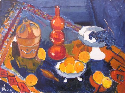 L'artiste DENISE JOUVE - nature morte au tapis L'artiste DENISE JOUVE - nature morte au tapis