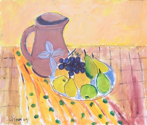 L'artiste DENISE JOUVE - la nappe jaune L'artiste DENISE JOUVE - la nappe jaune