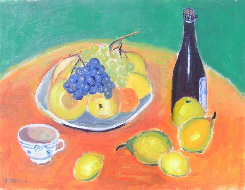 nature morte a la bouteille - Peinture - DENISE JOUVE nature morte a la bouteille - Peinture - DENISE JOUVE