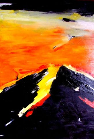 volcan - Peinture - erik elmalek