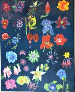 Oeuvre de Chris 17: Patchwork de fleurs