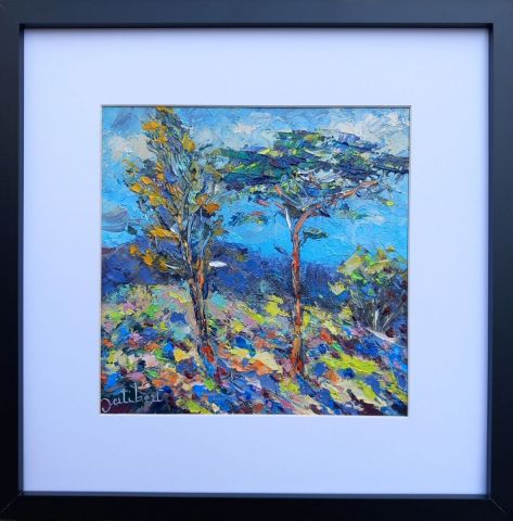 Vers Aussières - Peinture - francis JALIBERT Vers Aussières - Peinture - francis JALIBERT