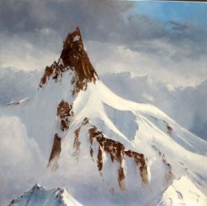 Voir le détail de cette oeuvre: peinture Aig du Plan peinture montagne