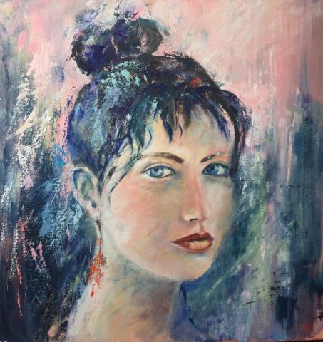 Peinture : boudeuse - janine chetivet Peinture : boudeuse - janine chetivet