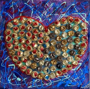 Peinture de SONYA DZIABAS: « Coffee Heart »