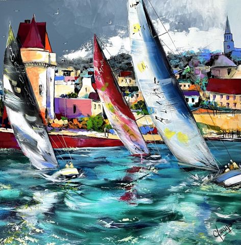 Devant la tour Solidor - Peinture - philippe amagat Devant la tour Solidor - Peinture - philippe amagat