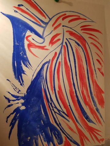 Peinture : MON COQ - GHIS Peinture : MON COQ - GHIS