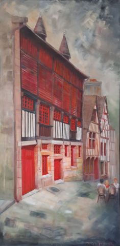 Ancienne maison de tanneur. Dinan  - Peinture - Meryl QUIGUER