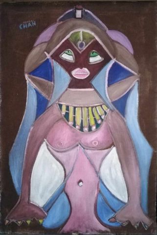 Noire séduction - Peinture - Chan Mengal Noire séduction - Peinture - Chan Mengal