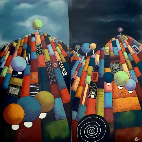 Jour et Nuit - Peinture - Marie-Pierre JAN Jour et Nuit - Peinture - Marie-Pierre JAN