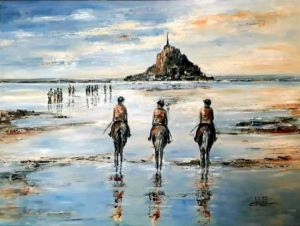 Peinture de Catherine VALETTE: Le Mont et son miroir