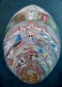 Peinture de Marie-rose Atchama: Evolution de la conscience